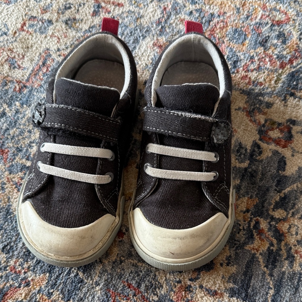 See Kai Run Black and White Kids Sneakers